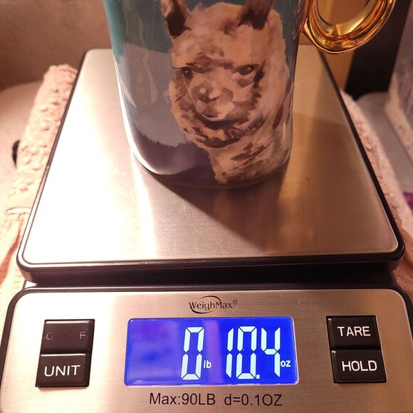 Anthropologie Llama Mug Ceramic Lauren Walcott Gold Tone - Picture 7 of 7